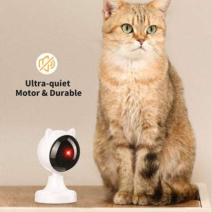Automatic Cat Laser Toys, Interactive Laser Cat Toys for Indoor Cats/Kitty/Dogs, Cat Laser Toy Automatic White
