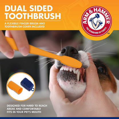 for Pets Tartar Control Kit for Dogs-Contains Toothpaste, Dog Toothbrush & Fingerbrush - Dog Teeth Cleaning Kit, Dog Toothpaste Kit from Arm and Hammer, Dog Dental Care, Pet Toothbrush
