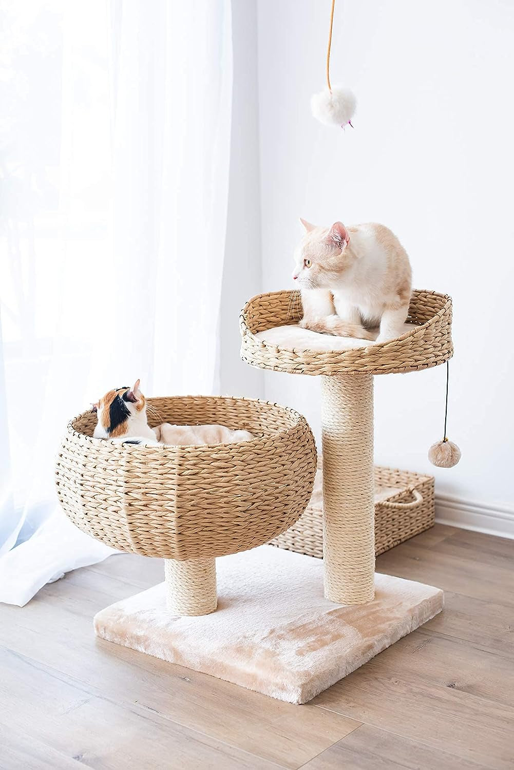 New Paper Rope Natural Bowl Shaped with Perch Cat Tree…