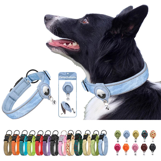 New Removable Locating Pet Collar Airtag Collar Anti-Lost Dog Tracker Protective Case Dog Collar Outdoors Walking Pet Supplies