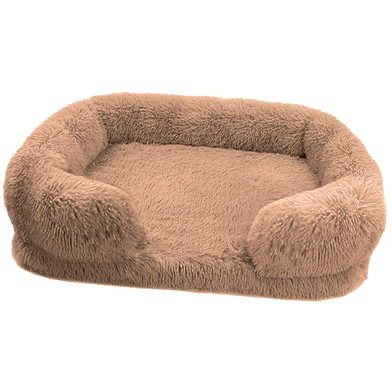 W Dog Bed Square Dog Beds Long Plush Dog Mat Beds for Small Medium Large Dogs Supplies Pet Dog Calming Bed Washable Kennel